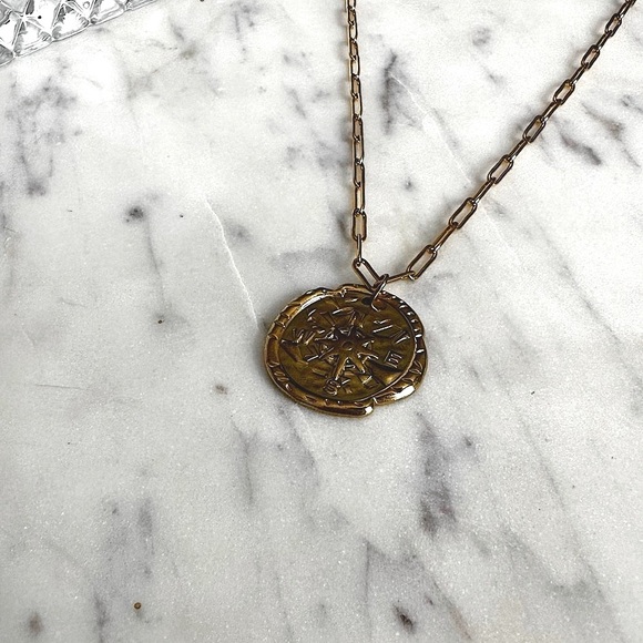 n e w | gold love token necklace | egyptian coin pendant chain necklace - Picture 2 of 5